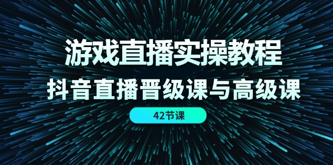 游戏直播实操教程，抖音直播晋级课与高级课（42节）-随风网创