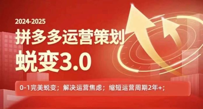 2024-2025拼多多运营策略蜕变3.0，0~1完美蜕变，解决信息焦虑-随风网创