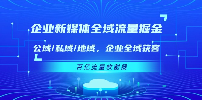 企业新媒体全域流量掘金：公域/私域/地域 企业全域获客 百亿流量收割器-随风网创