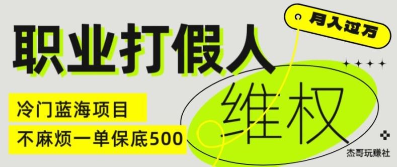 职业打假人电商维权揭秘，一单保底500，全新冷门暴利项目【仅揭秘】-随风网创