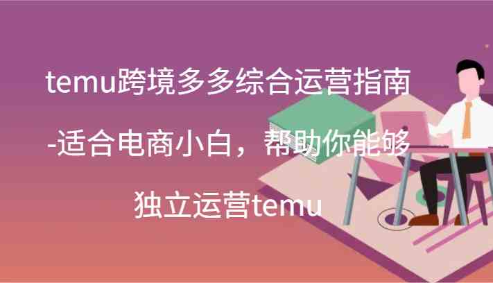 temu跨境多多综合运营指南-适合电商小白，帮助你能够独立运营temu(44节)-随风网创