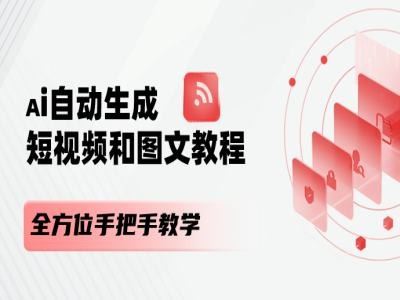 AI自动生成短视频和图文课程，全方位手把手教学-随风网创