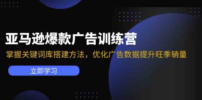 亚马逊爆款广告训练营：掌握关键词库搭建方法，优化广告数据提升旺季销量-随风网创