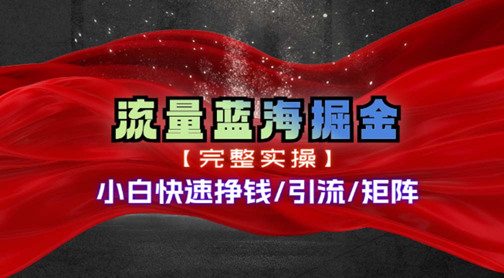 （11302期）热门赛道掘金_小白快速入局挣钱，可矩阵【完整实操】-随风网创