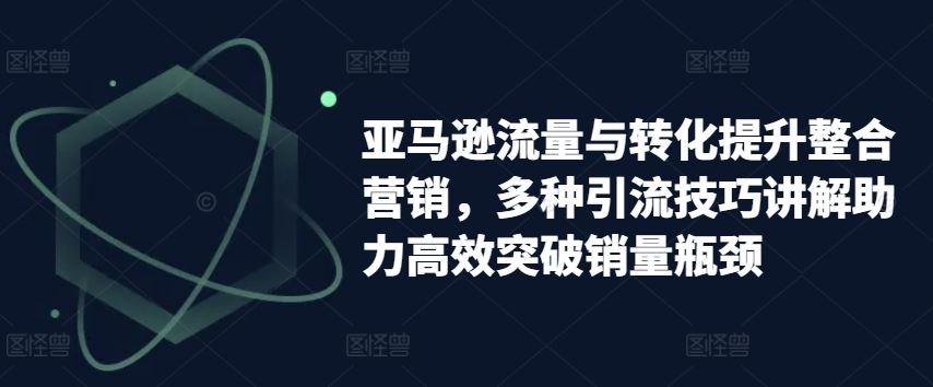 亚马逊流量与转化提升整合营销，多种引流技巧讲解助力高效突破销量瓶颈-随风网创