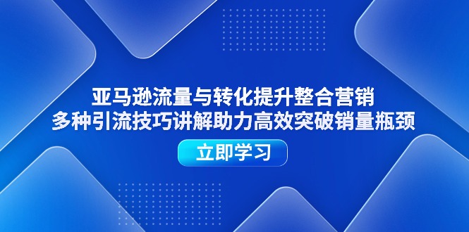 （11335期）亚马逊流量与转化提升整合营销，多种引流技巧讲解助力高效突破销量瓶颈-随风网创