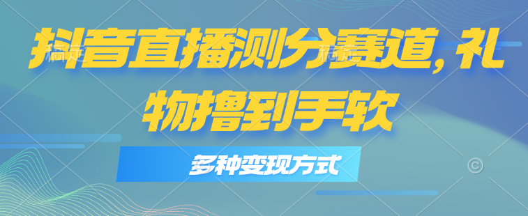 （11380期）抖音直播测分赛道，多种变现方式，轻松日入1000+-随风网创