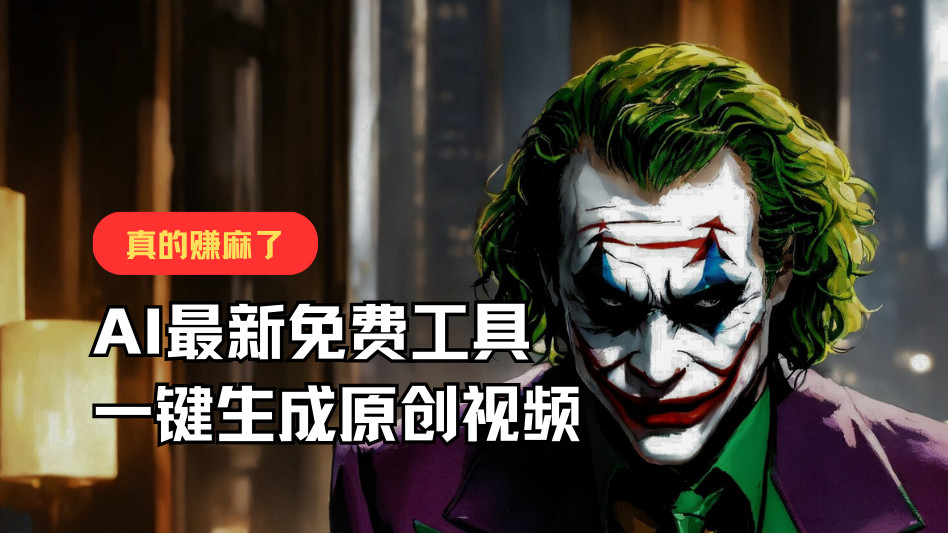 最新免费AI工具，一键生成原创视频，佛系搬运，轻松月入10000+！-随风网创