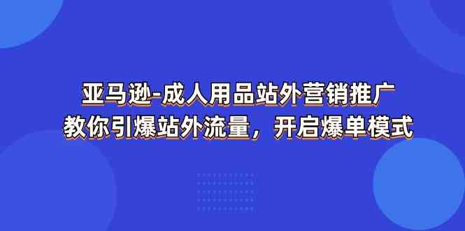 亚马逊成人用品站外营销推广，教你引爆站外流量，开启爆单模式-随风网创