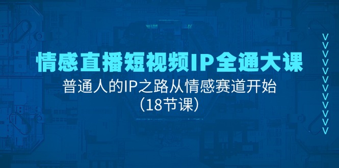 （11497期）情感直播短视频IP全通大课，普通人的IP之路从情感赛道开始（18节课）-随风网创